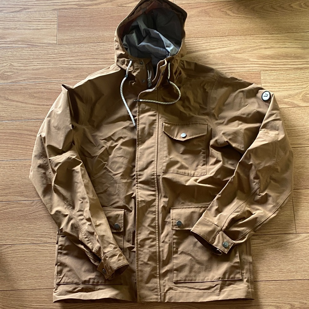 Men's Vuori Tan Hooded Raincoat